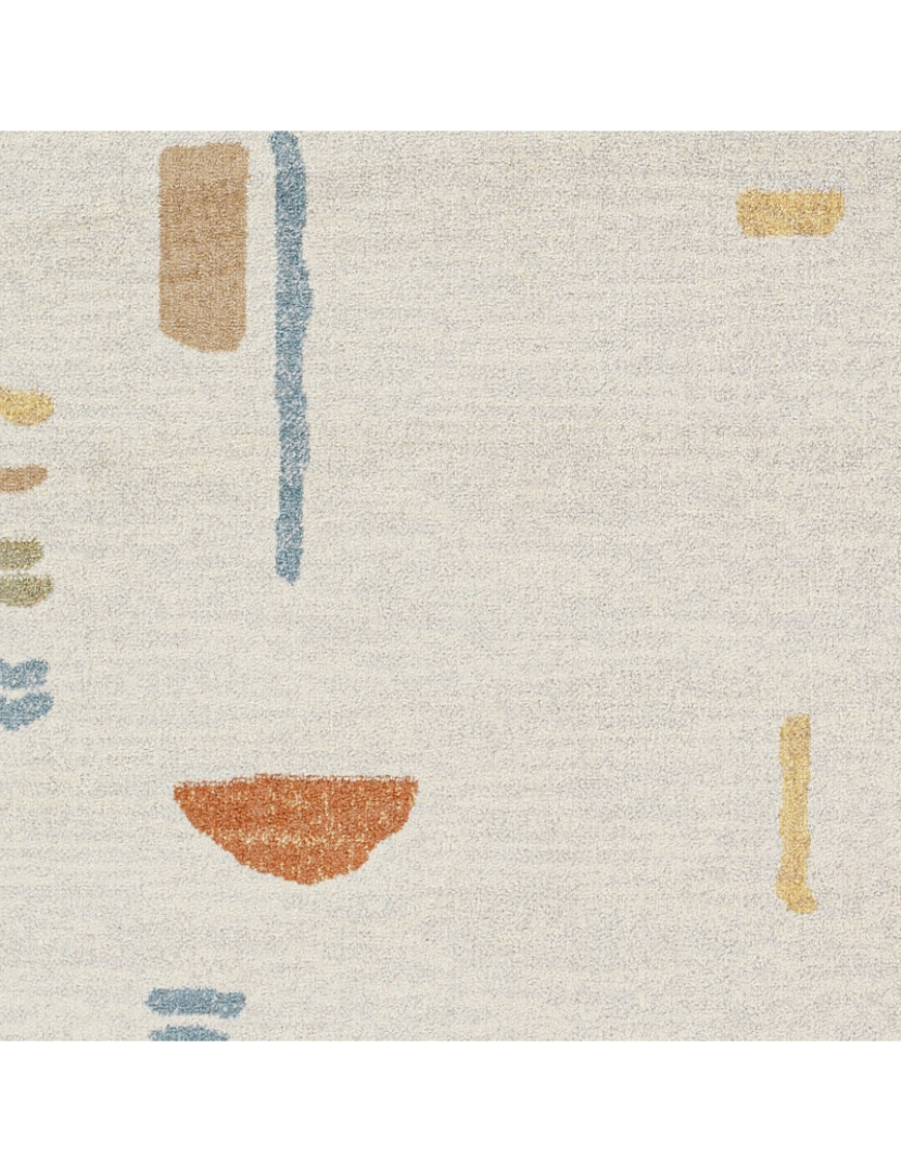 imagem de Tapete Laváveis à Máquina - Escandinavo - AMELIA - 160 x 213 cm - Creme e Multicolor6