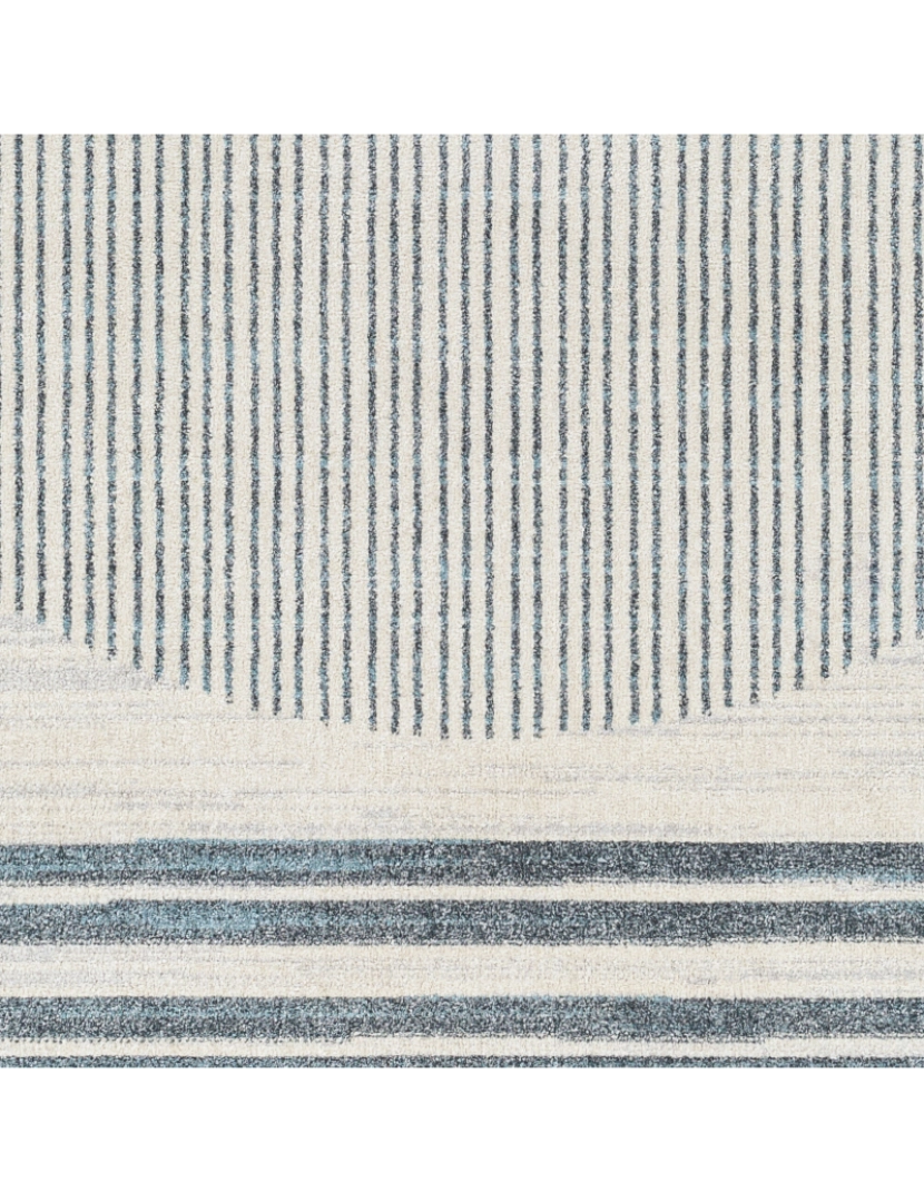 imagem de Tapete Laváveis à Máquina - Geométrico Escandinavo - CAROLINE - 160 x 213 cm - Cinza e Azul3