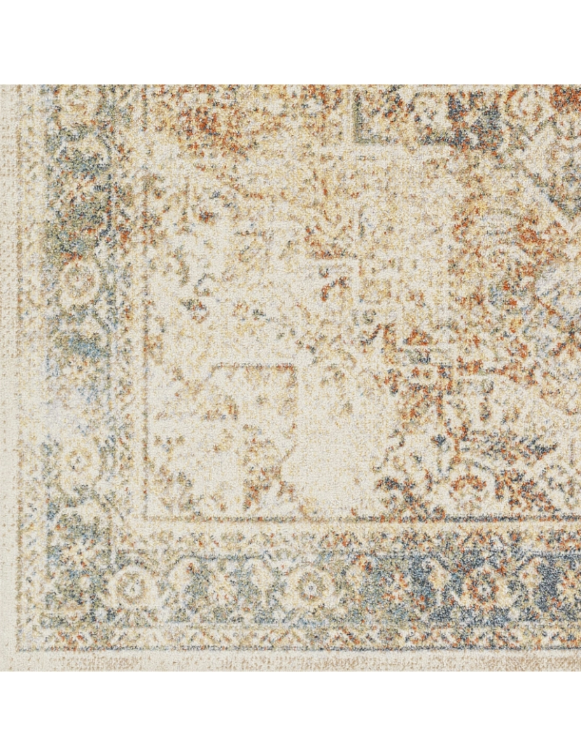 imagem de Tapete Laváveis à Máquina - Vintage Oriental - VIVIAN - 160 x 213 cm - Castanho e Creme3