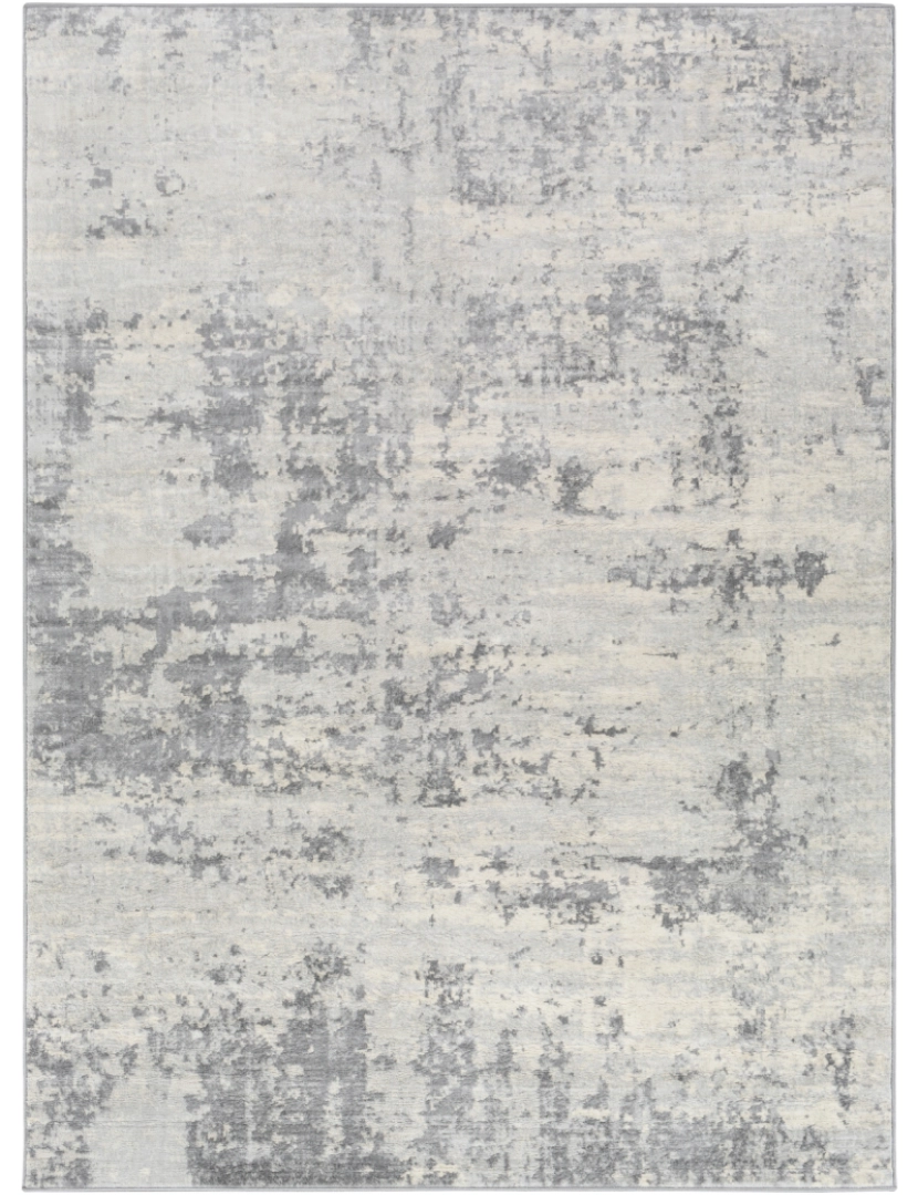 imagem de Tapete Abstracto Escandinavo - VITORIA - 130 x 180 cm - Cinza e Marfim2
