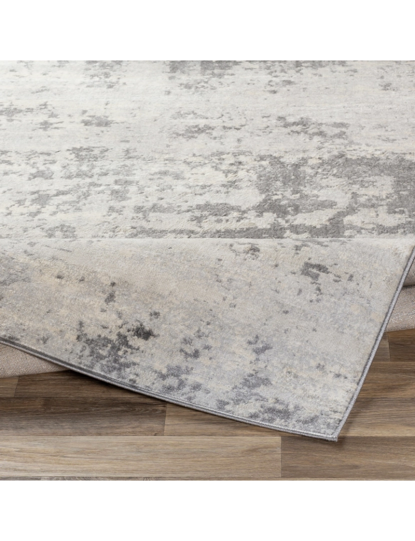 imagem de Tapete Abstracto Escandinavo - VITORIA - 130 x 180 cm - Cinza e Marfim3