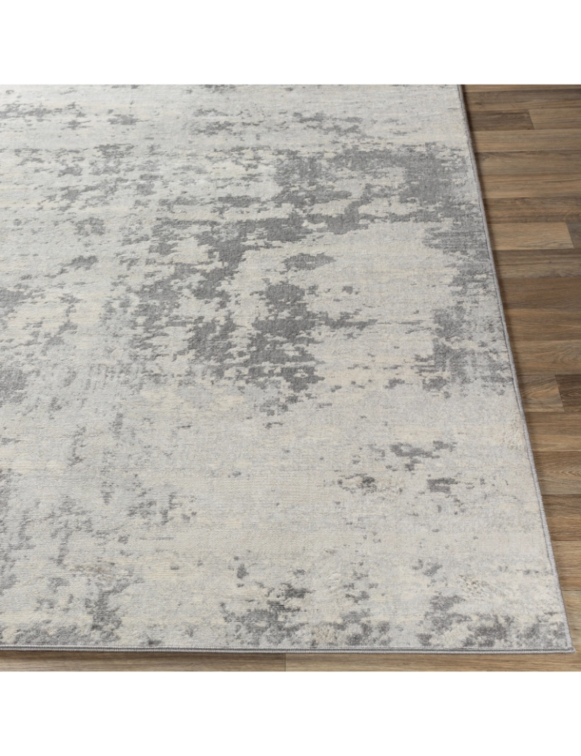 imagem de Tapete Abstracto Escandinavo - VITORIA - 130 x 180 cm - Cinza e Marfim5