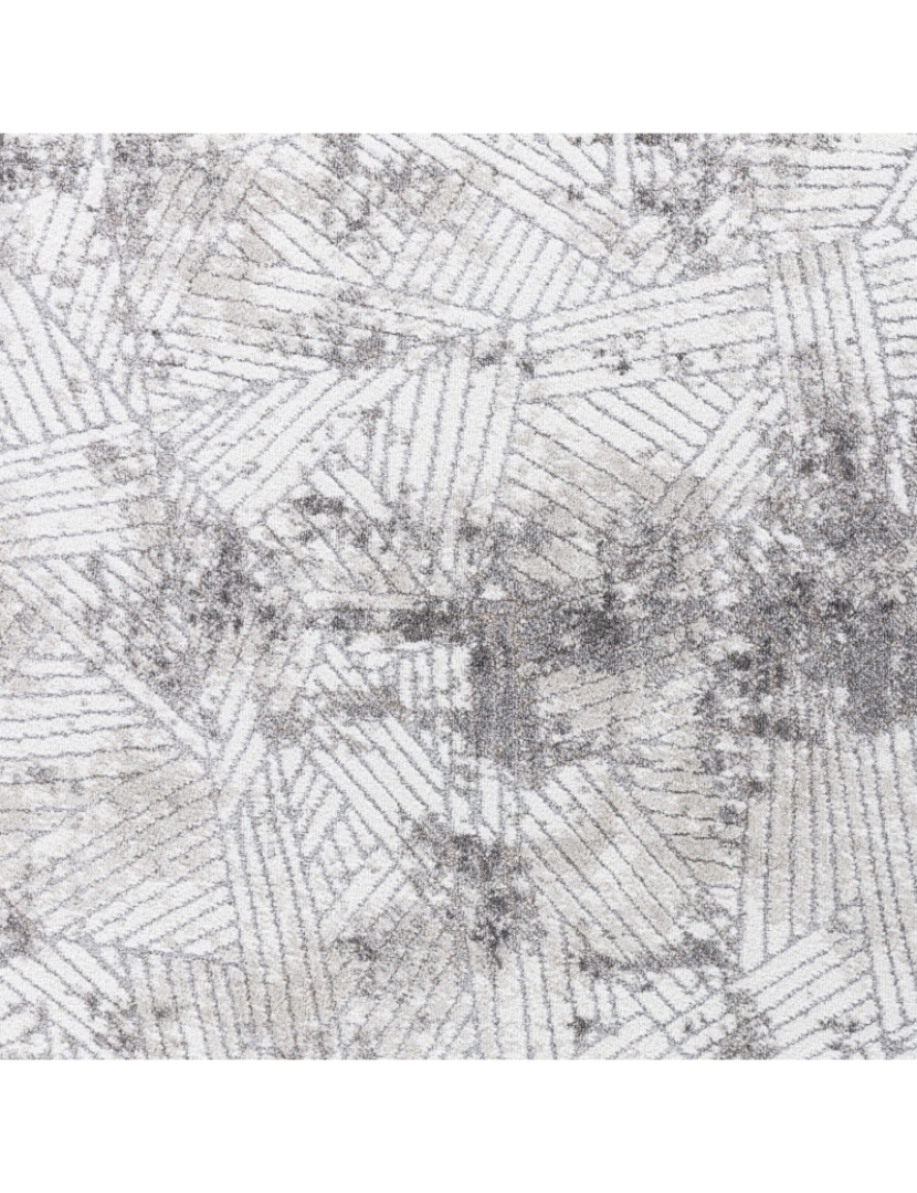 imagem de Tapete Geométrico Escandinavo - DELICE - 80 x 150 cm - Branco e Cinza6