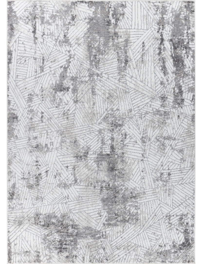 imagem de Tapete Geométrico Escandinavo - DELICE - 120 x 170 cm - Branco e Cinza2
