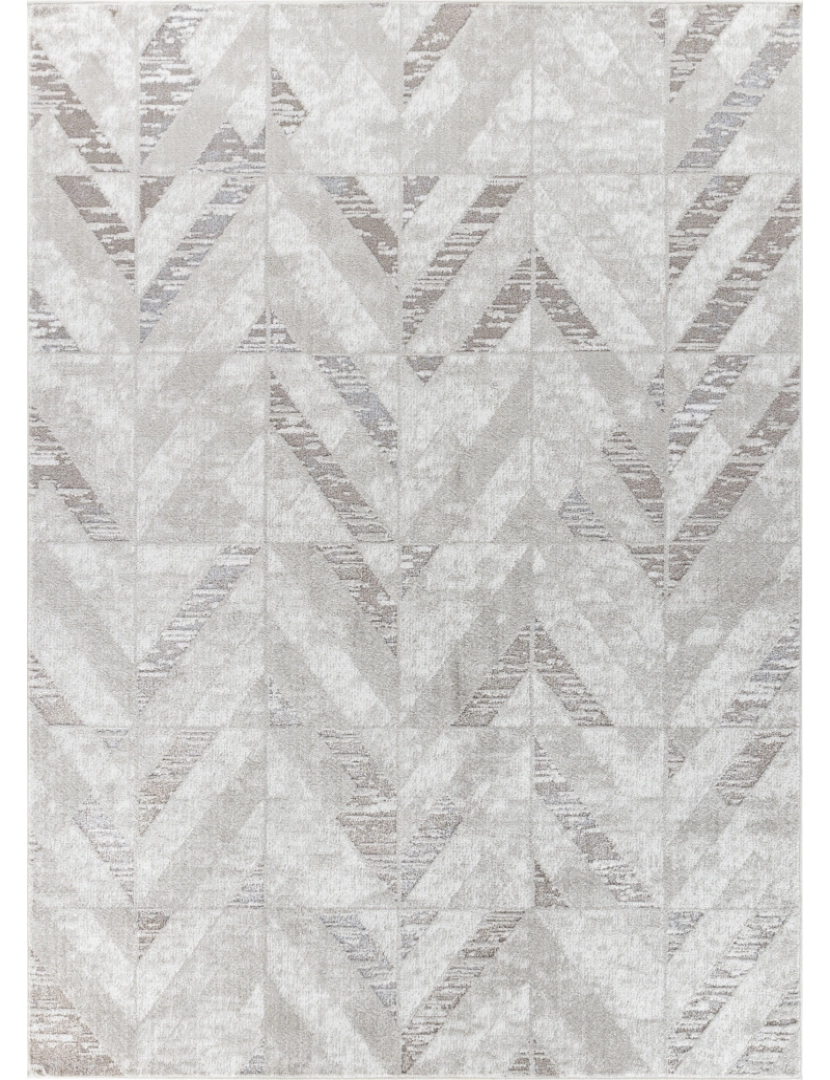 imagem de Tapete Geométrico Escandinavo - DIANA - 120 x 170 cm - Branco e Cinza Claro2