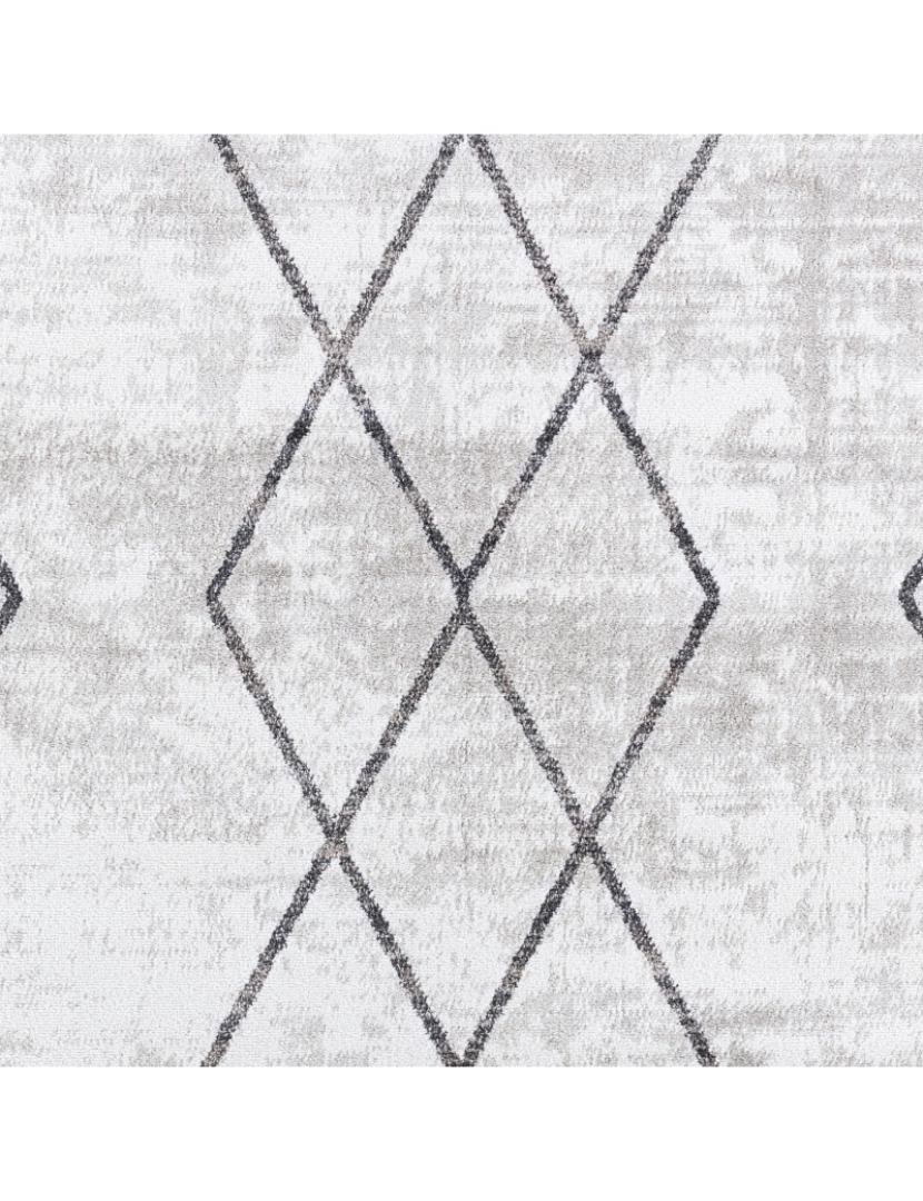 imagem de Tapete Geométrico Escandinavo - GEMMA - 80 x 150 cm - Branco e Cinza6