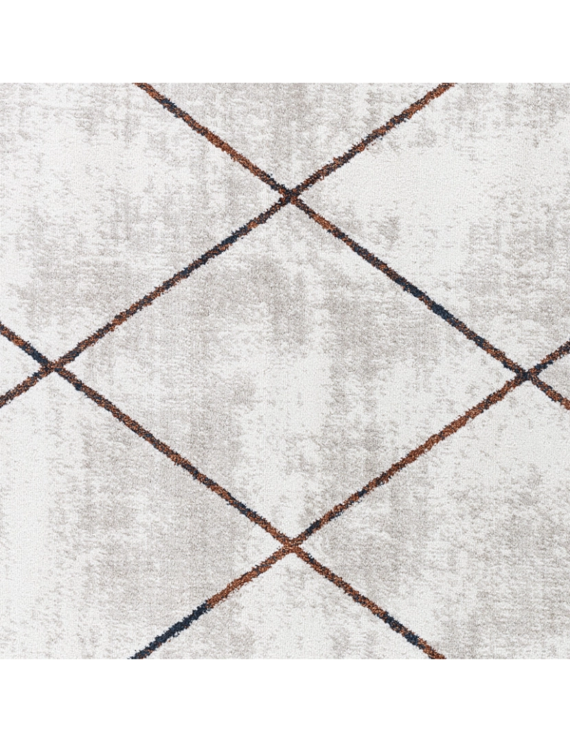 imagem de Tapete Geométrico Escandinavo - GAIA - 200 x 275 cm - Branco e Laranja6
