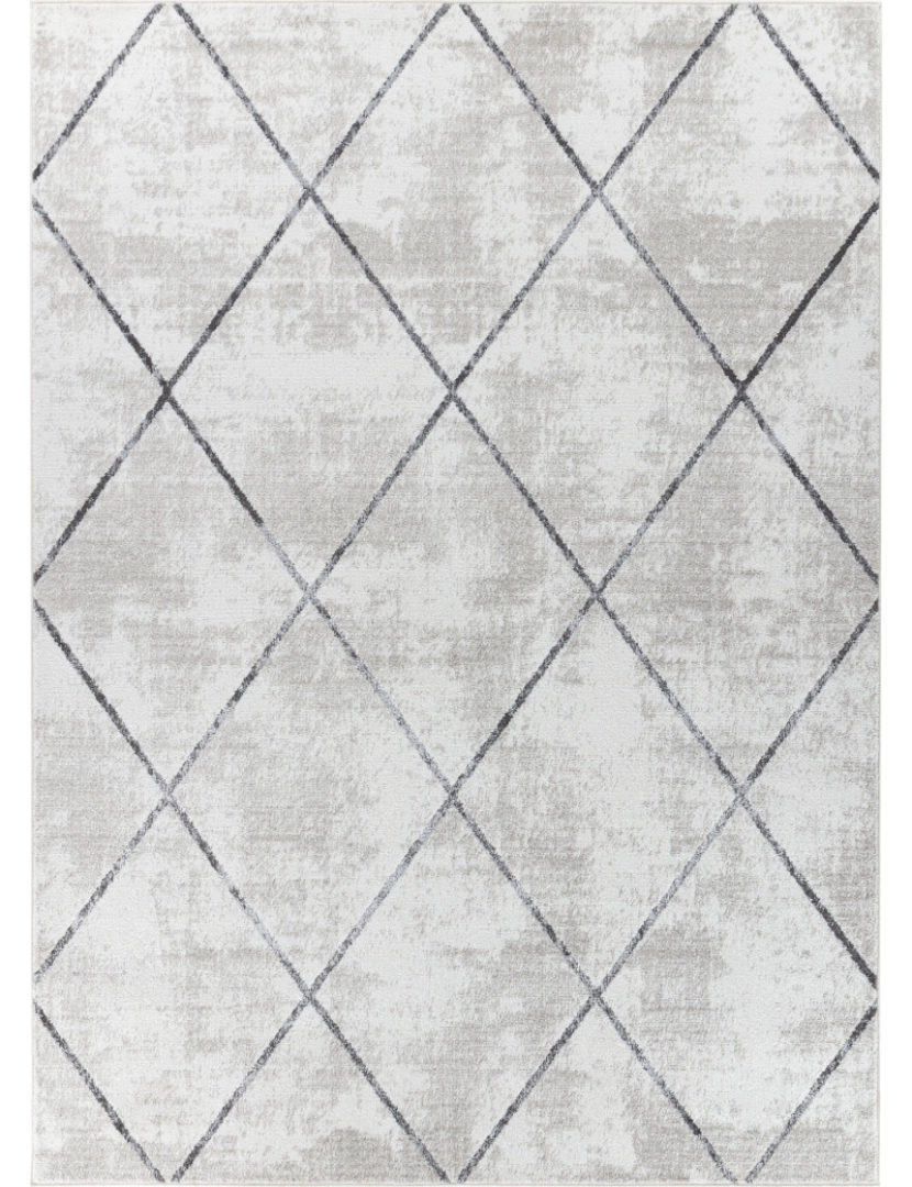 imagem de Tapete Geométrico Escandinavo - GALA - 120 x 170 cm - Cinza e Branco2