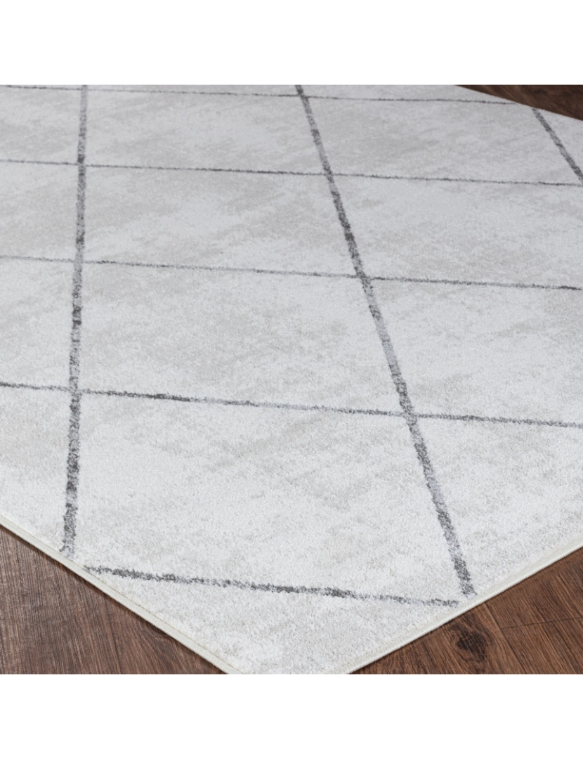 imagem de Tapete Geométrico Escandinavo - GALA - 120 x 170 cm - Cinza e Branco7