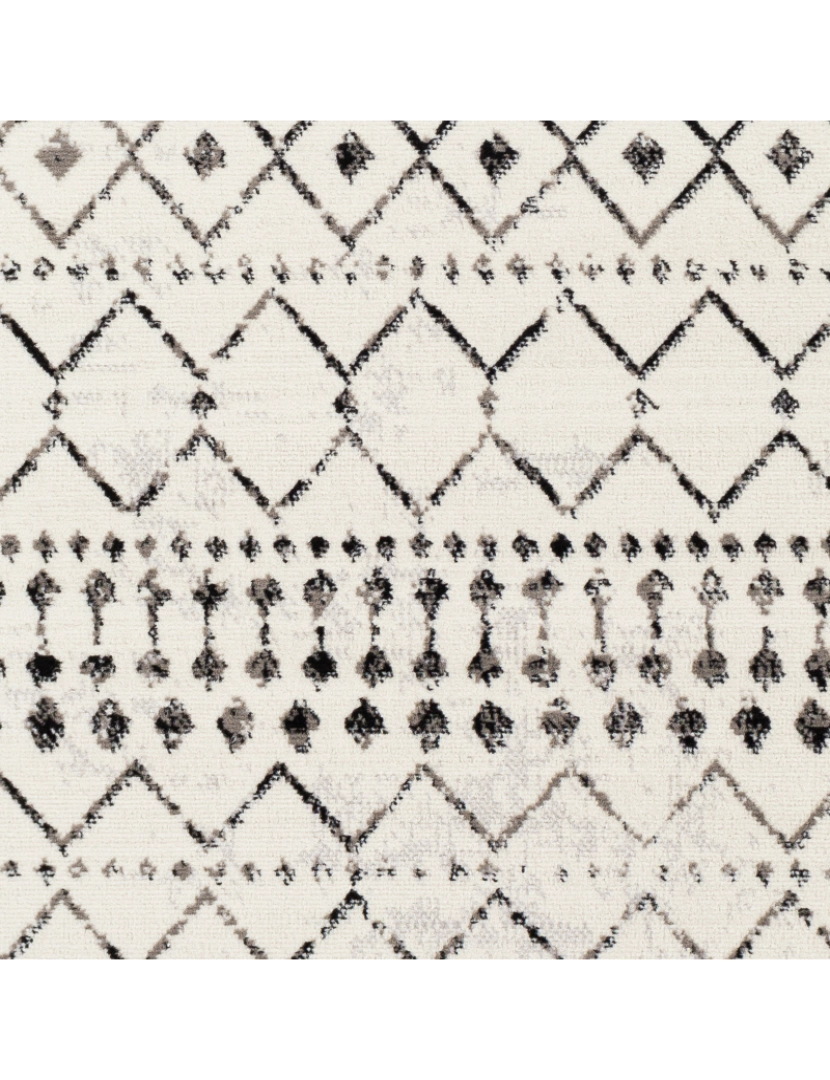 imagem de Tapete Geométrico Berbere - LEONOR - 152 x 213 cm - Cinza e Branco6
