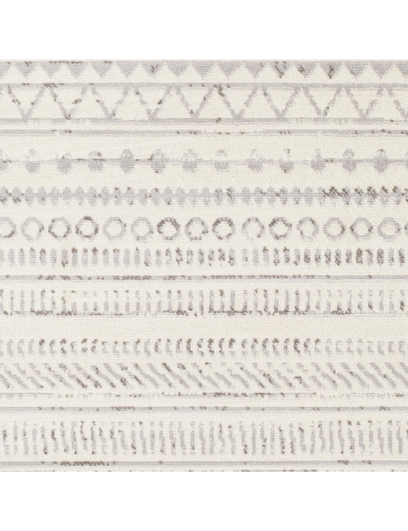 imagem de Tapete Geométrico Berbere - BELINDA - 152 x 213 cm - Cinza e Branco6