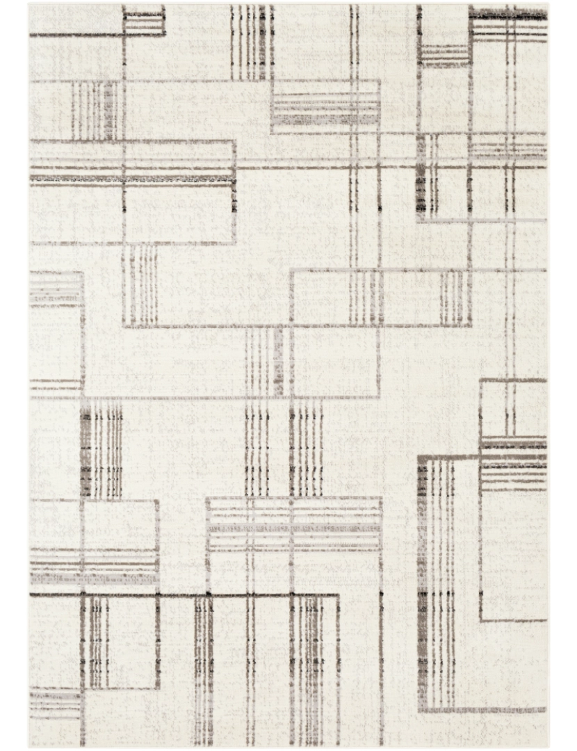 imagem de Tapete Geométrico Moderno - ALEXIA - 152 x 213 cm - Antracite e Cinza2
