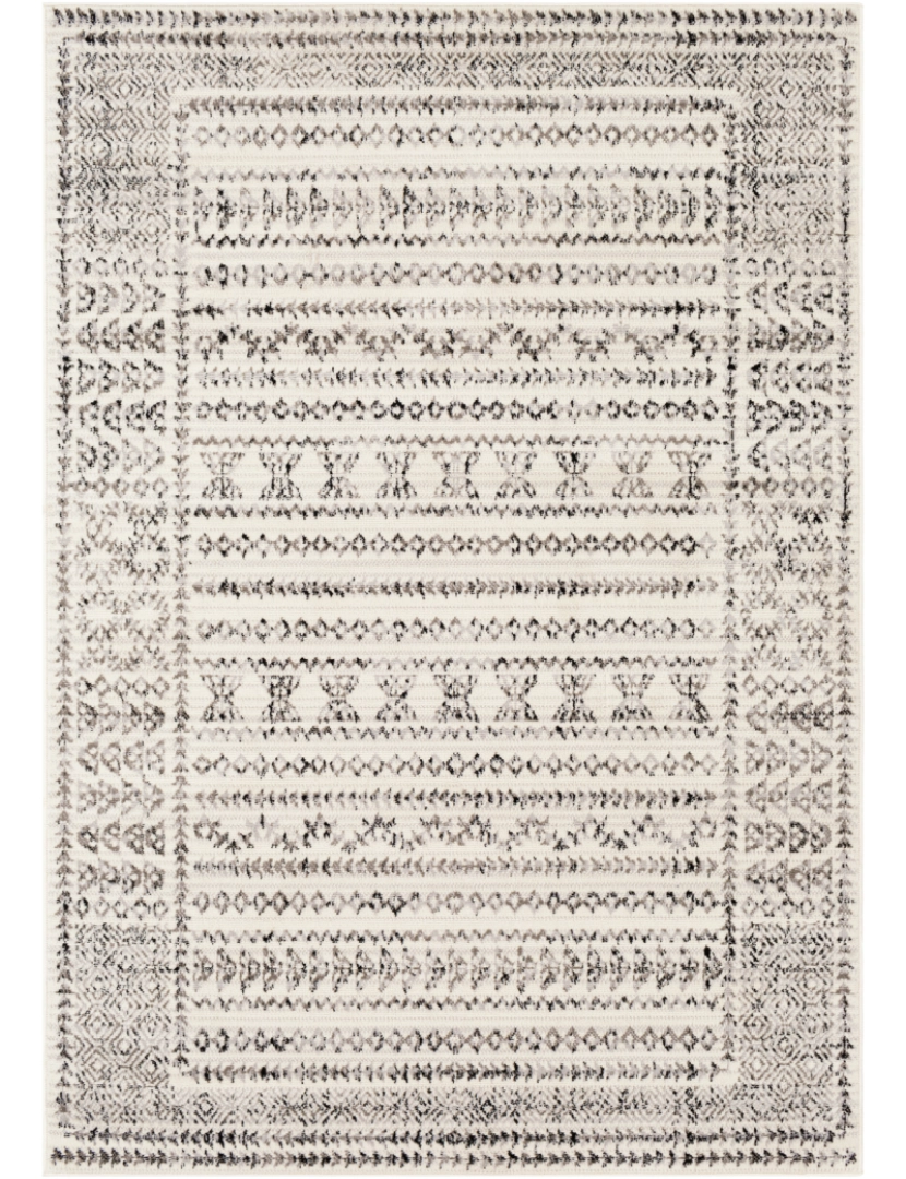 imagem de Tapete Geométrico Escandinavo - OLIMPIA - 152 x 213 cm - Preto e Branco2