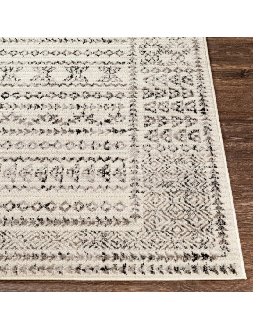 imagem de Tapete Geométrico Escandinavo - OLIMPIA - 152 x 213 cm - Preto e Branco5