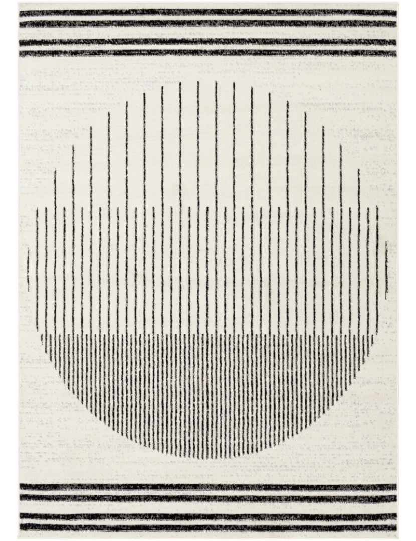 imagem de Tapete Geométrico Escandinavo - AYA - 130 x 170 cm - Preto e Branco2