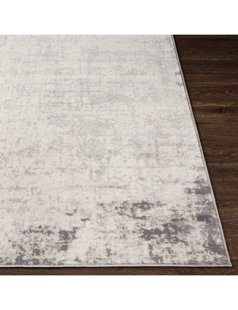 imagem de Tapete Abstracto Escandinavo - KARIN - 160 x 215 cm - Cinza e Branco5