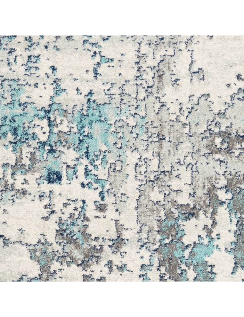 imagem de Tapete Abstracto Escandinavo - SARAH - 200 x 275 cm - Azul e Branco6