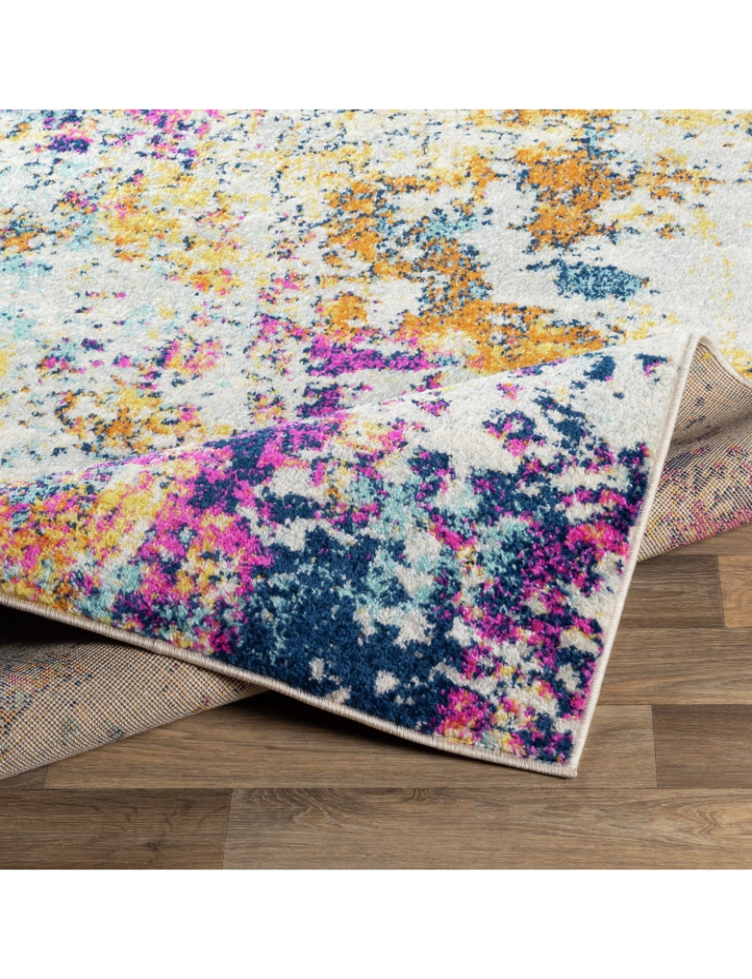imagem de Tapete Abstracto Escandinavo - THYRA - 160 x 220 cm - Multicolor - Rosa e Laranja3