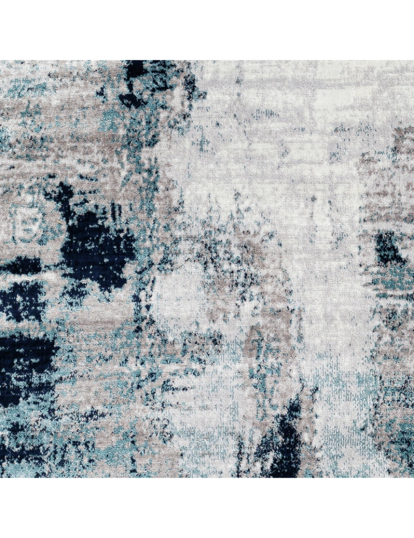 imagem de Tapete Abstracto Escandinavo - GIULIA - 160 x 220 cm - Azul e Branco6