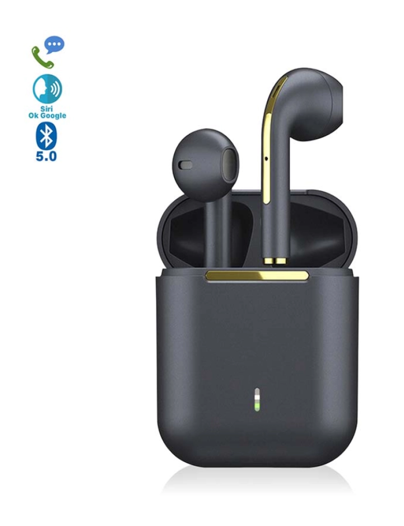 DAM - Auriculares TWS J18 Bluetooth 5.0 Preto