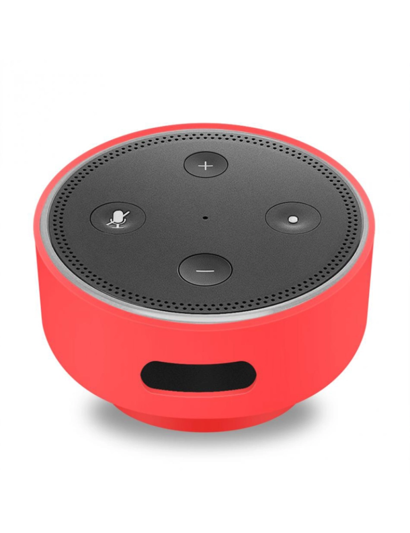 DAM - Capa de Silicone p/ Amazon Echo Dot (Gen 2) c/ Ventosa Vermelho