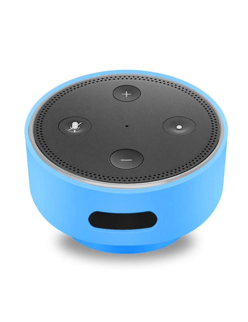 DAM - Capa de Silicone p/ Amazon Echo Dot (Gen 2) c/ Ventosa Azul