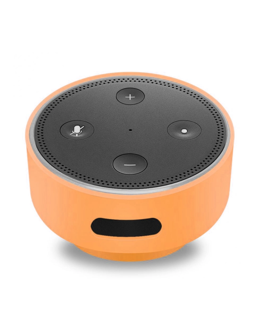 DAM - Capa de Silicone p/ Amazon Echo Dot (Gen 2) c/ Ventosa Laranja