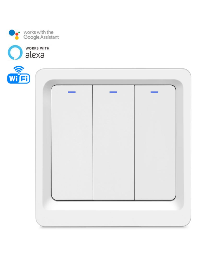 DAM - Interruptor de parede inteligente Wi-Fi Branco