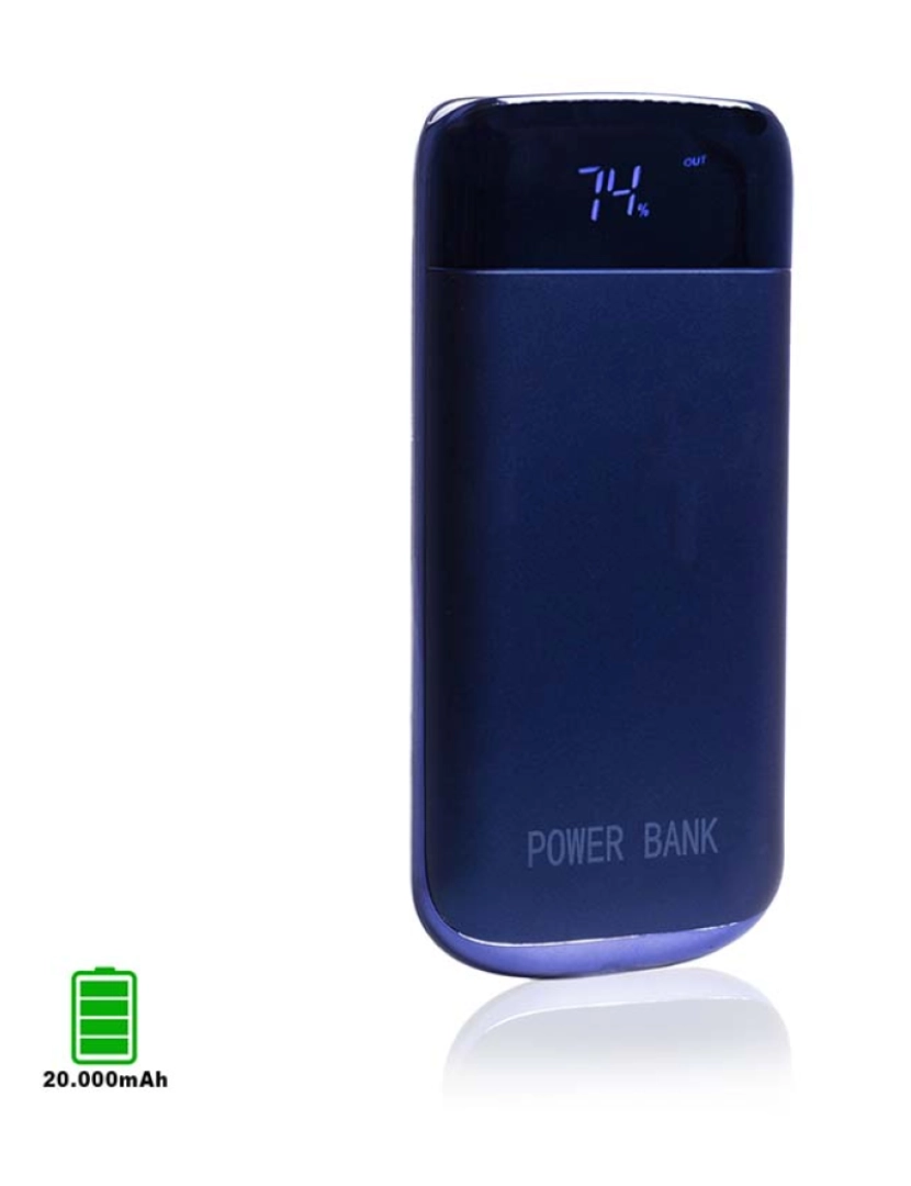 DAM - PowerBank P13 com display, 20.000mAh com 2 USB