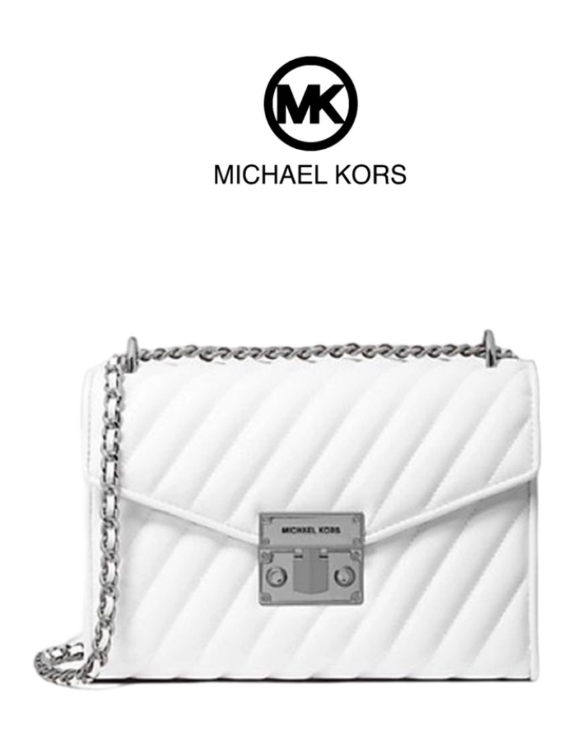 Michael Kors - Mala Tiracolo Senhora Rose Flap Branco