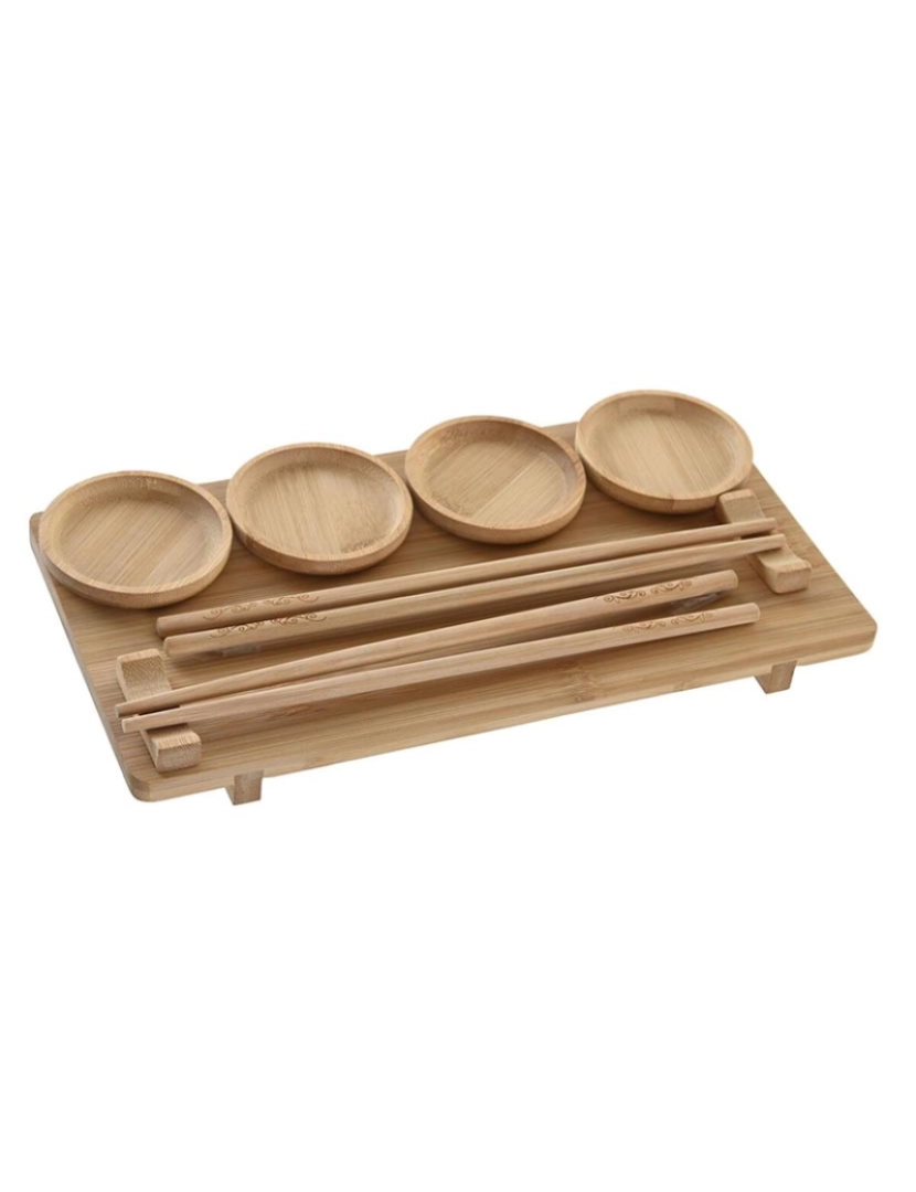 DKD Home - Conjunto de sushi DKD Home Decor 24 x 0,5 x 0,5 cm Natural Oriental