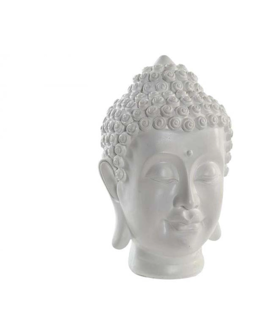 It - Figura Resina Cabeça Buda Branco 
