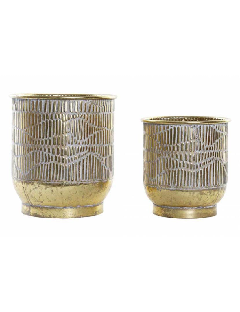 It - Conjunto Vasos 2 Metal Desgastado Dourado 