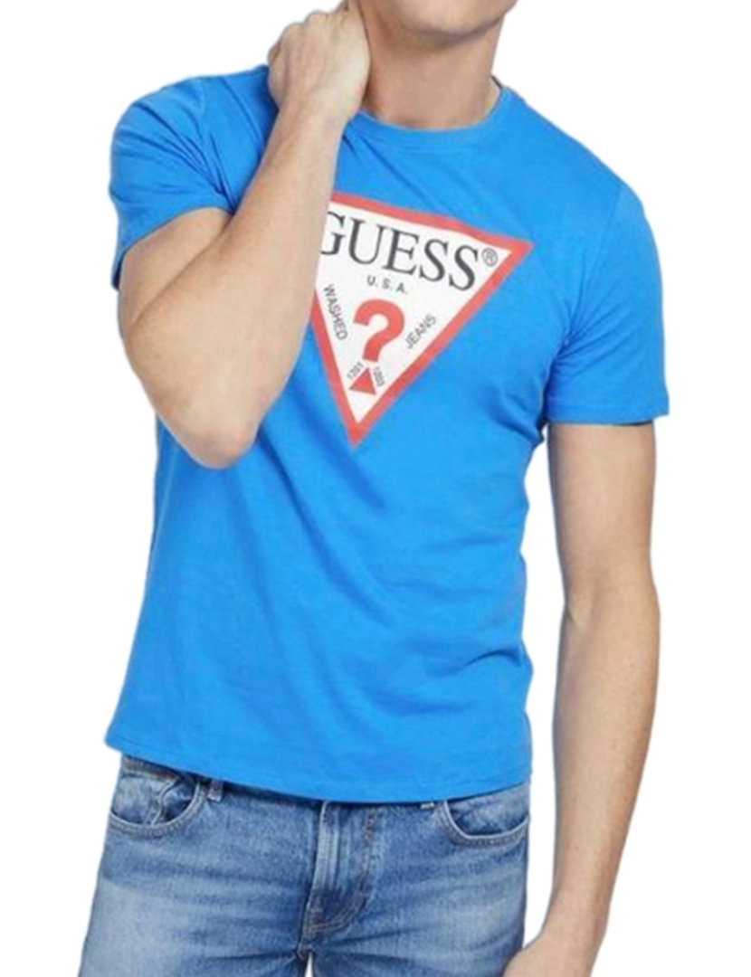 Guess Jeans - T-Shirt M. Curta Homem Azul