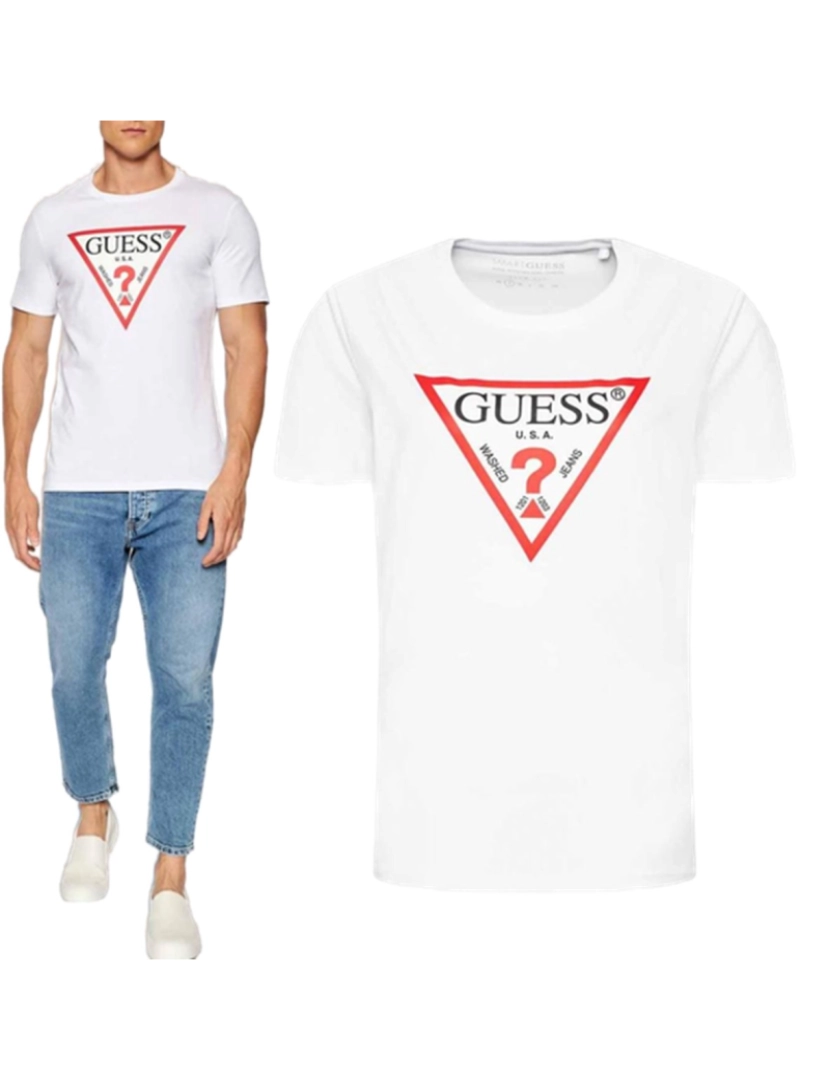 Guess Jeans - T-Shirt M. Curta Homem Branco