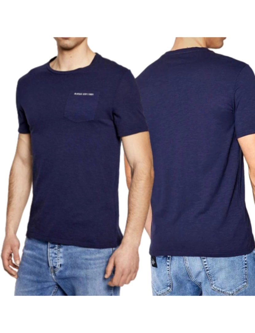 Guess Jeans - T-Shirt Homem Azul