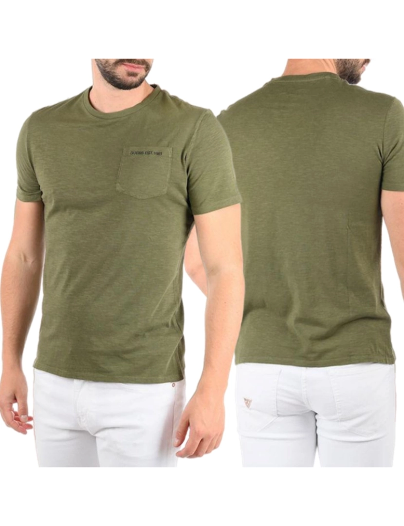 Guess Jeans - T-Shirt Homem Verde