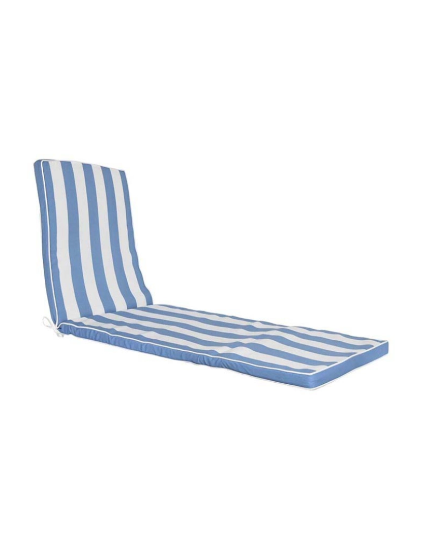 DKD Home Decor - Almofada Para Espreguiçadeira cama De Rede Branco Azul Celeste 