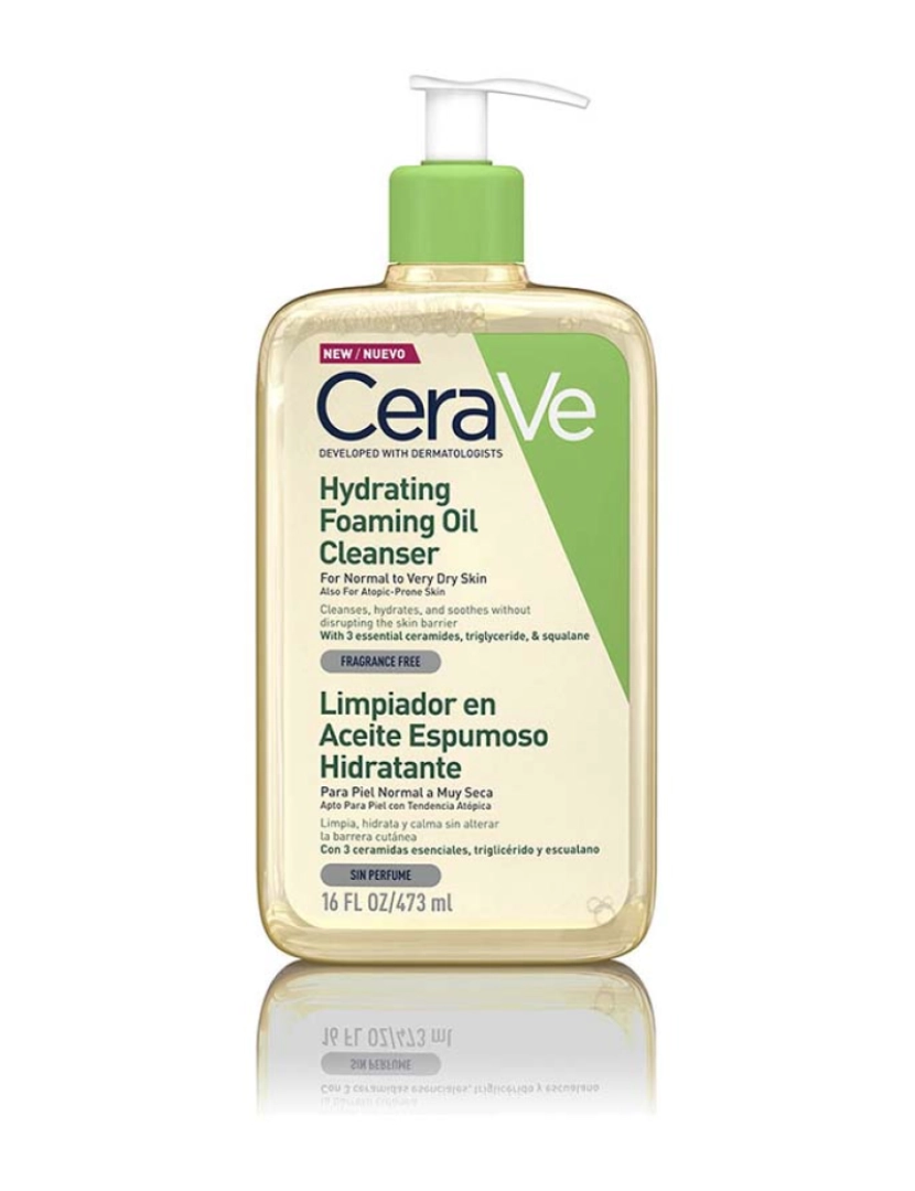 Cerave - Hydrating Foaming Oil Cleanser For Normal To Very Dry Skin 473 Ml