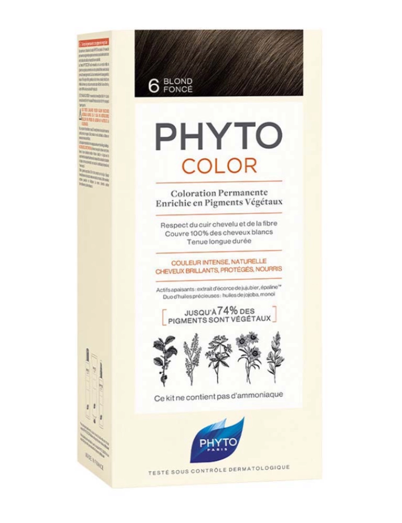 Phyto - Phytocolor #6-Rubio Oscuro 4 U