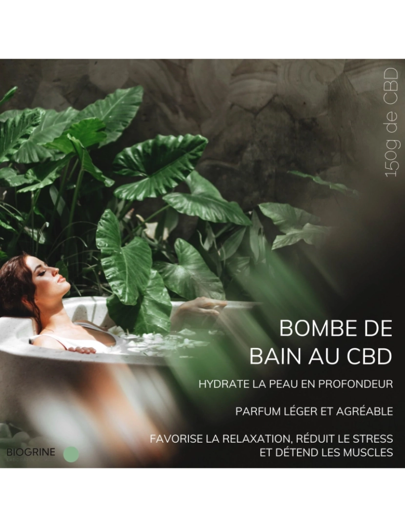 imagem de BIOGRINA - "Sensualidade" - Bomba de banho com ferras - perfume de capim -limão - 150mg de CBD - Cuidados hidratantes e relaxantes - 150g6