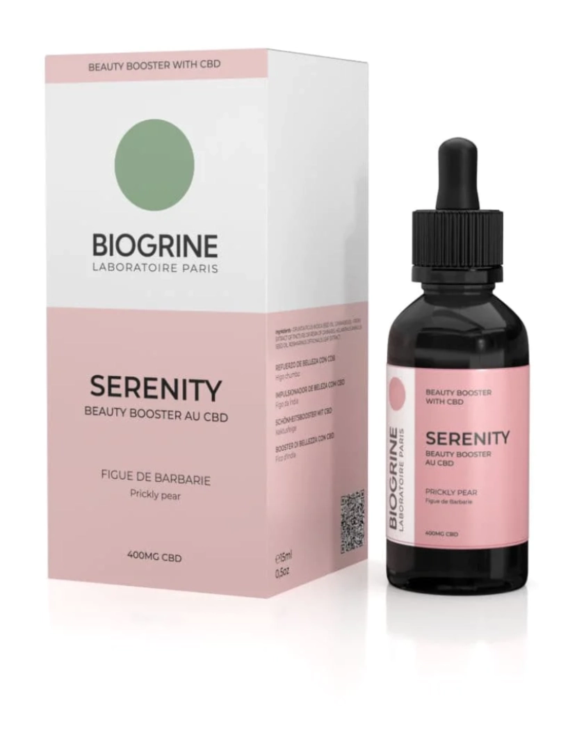 foto 1 de Biogrina - "Serenidade" - Booster de soro de beleza - 400mg de CBD - Anti -Wrinkles - Figura Barbarismo - 15ml Perfume - 15ml