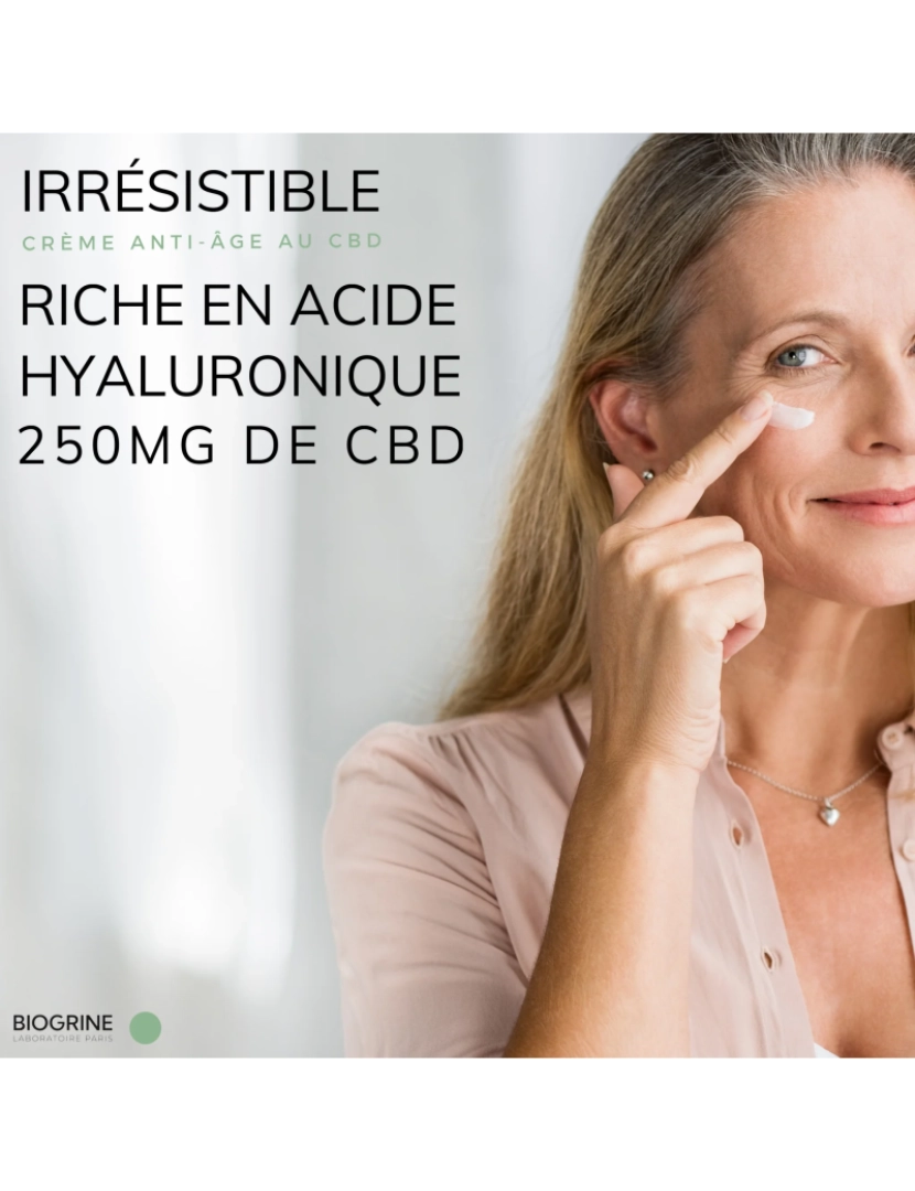 imagem de Biogrina - Irresistível - Creme Anti -Identificador - Anti -Wrinkle - Cuidados com a pele - 250mg de CBD - Ácido Hialurônico - 50ml5