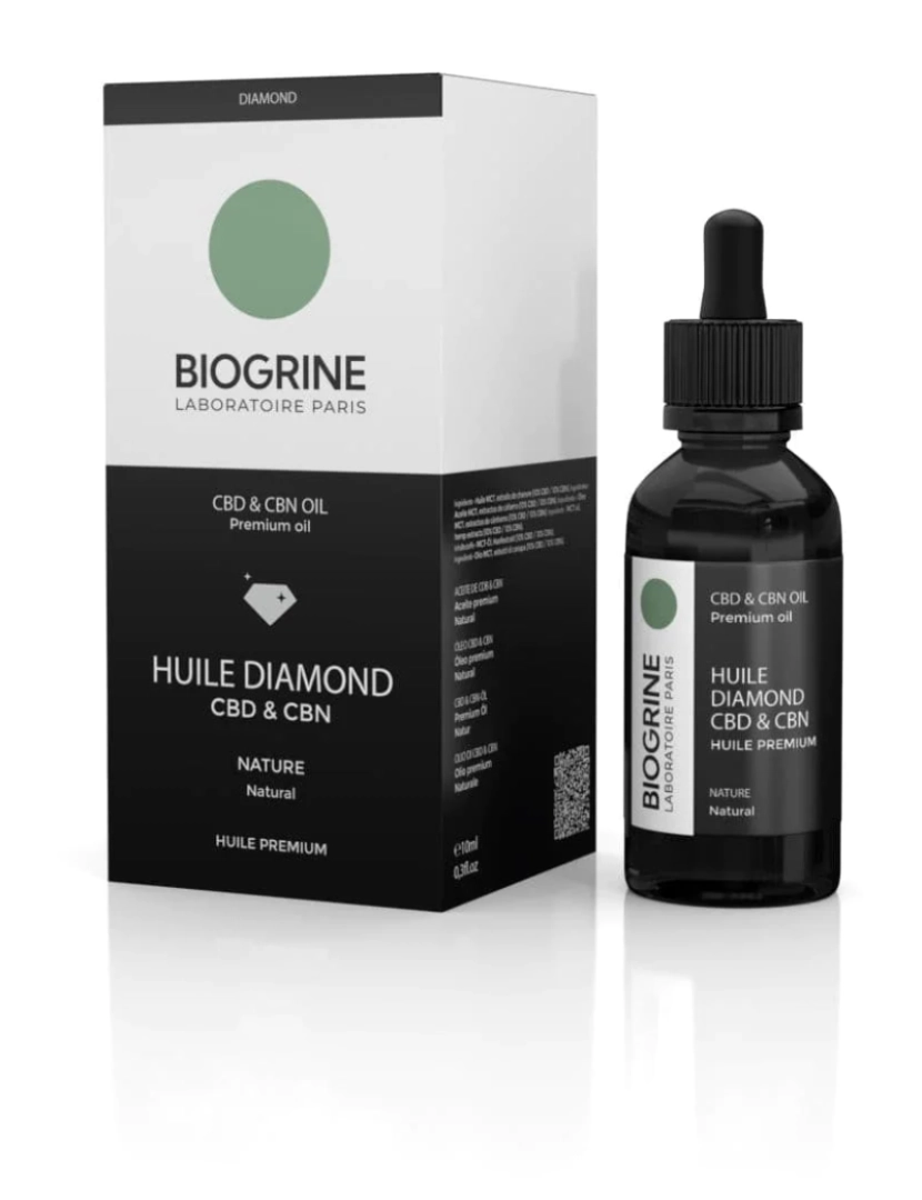 Biogrine - Biogrina - Óleo "Diamante" - CBD + CBN - Óleo Premium - Sono - Relaxamento 10ml Vegan