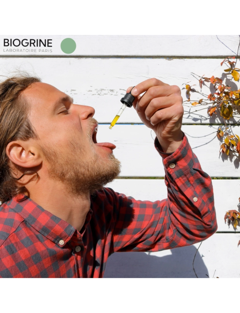 imagem de Biogrina - Óleo CBD 1000mg - Espectro completo 10% - Relaxamento e concentração - sabor de morango 10ml vegan4