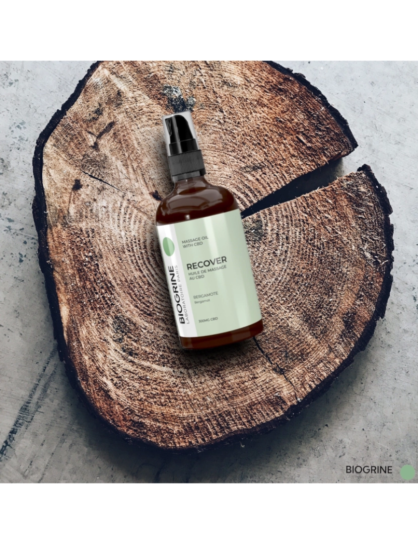 imagem de Biogrina - "recuperar" óleo de massagem - com base em CBD 300mg -rico em vitamina C e E - Bergamotte- 100ml perfume3