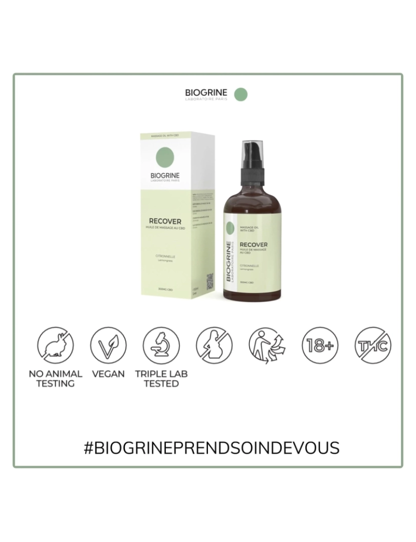 imagem de Biogrina - óleo de massagem "sensualidade" - baseado em CBD 300mg - rico em vitamina C e E - perfume limonal - 100ml3