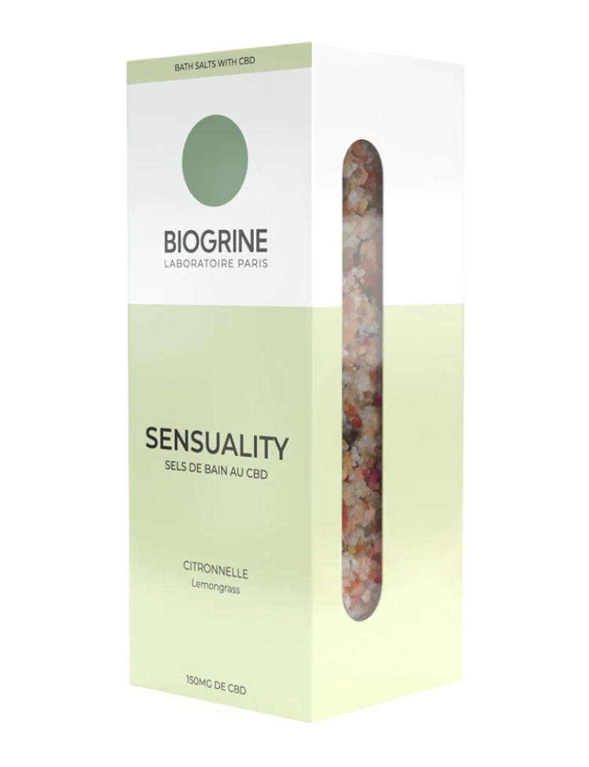 imagem de BIOGRINA - "Sensualidade" - Sais de banho CBD - LemonGrass - Relaxing - 150mg de CBD 300G2