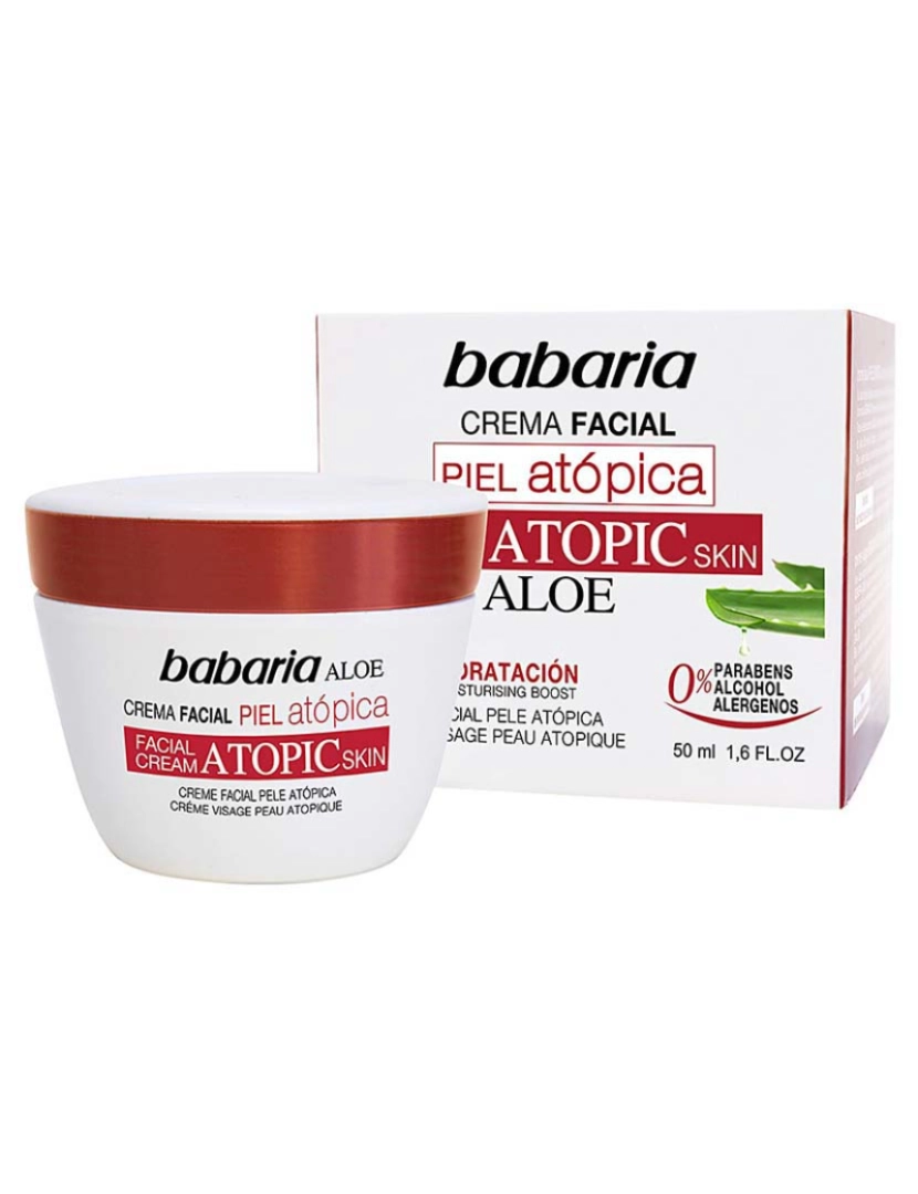Babaria - Creme Facial Pele Atopica Aloe Vera 0% 50Ml