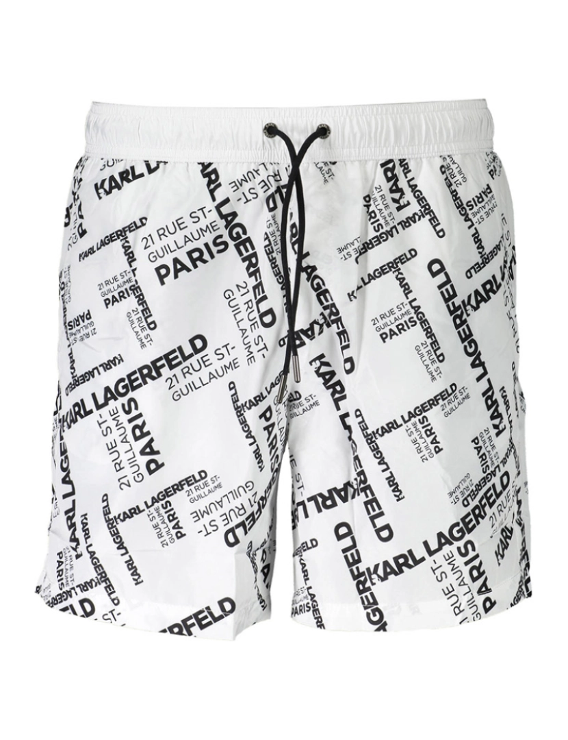 Karl Lagerfeld - Calções de Banho Homem Branco